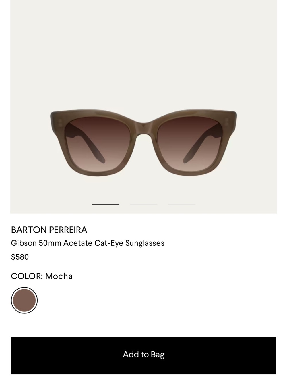 Barton Perreira Gibson Cat-Eye Sunglasses in Mocha Brown